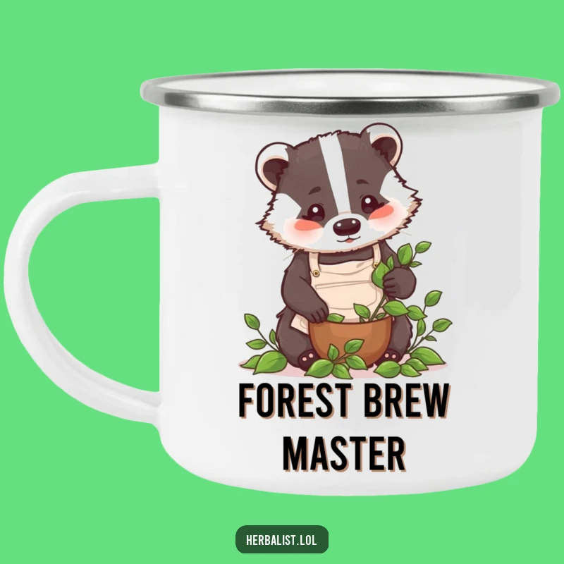 Funny Badger Chef Camping Mug - Humorous Gift for Outdoor Cooks!