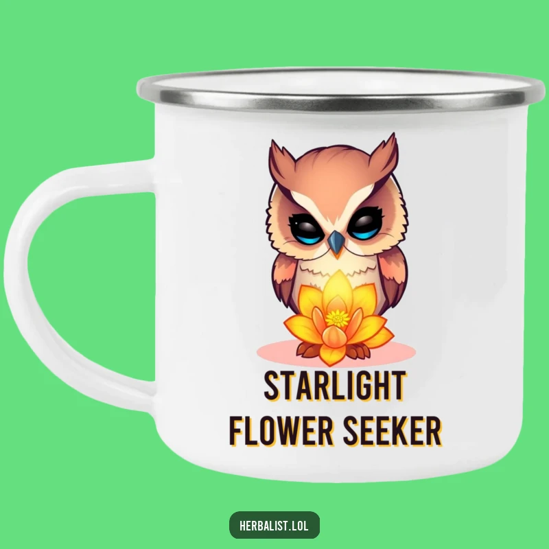 Funny Curious Owl Camping Mug - Humorous Gift for Nature Explorations!