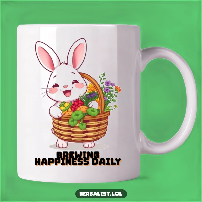 Funny Rabbit Herbalist Mug - Colorful Herb Garden Gift