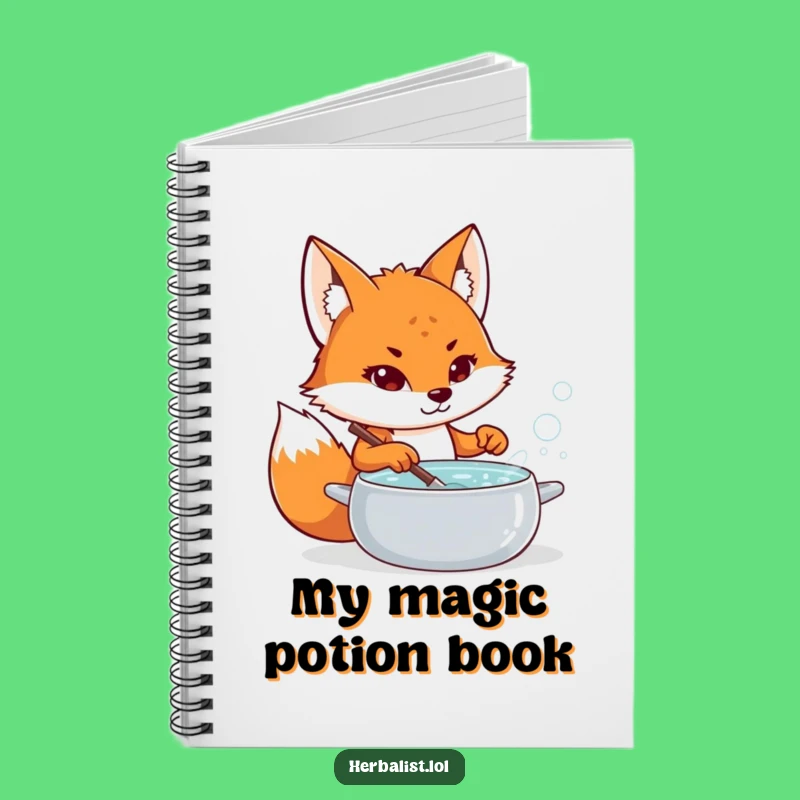Funny Fox Potion Maker Notebook - Hilarious Gift for Spellcasters & Scribes!